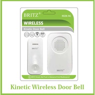Britz Wireless Battery-Free Kinetic Doorbell Door Bell Set