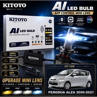 Perodua Alza 2009-2021 Car Headlamp Bulb AI LED Headlight Bulb App Control 3000K-10000K Super Bright