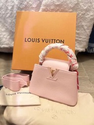 LV 限量版 罕見 Jasmine Rose Capucines BB 連限定Twilly 靚到癲  #生日禮物