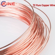 T2 99.9 Pure Copper Wire Copper Coil Conductive Red Copper Bare Line Superfine Copper Wire diameter 0.2-3mm