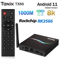 New Tanix TX66 Android 11 RK3566 Smart TV box 1000M 2.4G/5G Dual Wifi B 3.0 8K Set Top Box 4GB 32GB Media player PK TX6S