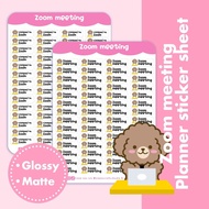 Zoom meeting | Planner sticker sheet Via