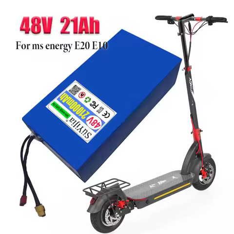 Ms Energy E20 E10 Scooter Parts Battery 48V 21Ah or 18Ah, Compatible for Aerlang, ZBIKE, LAOTIE