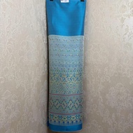 G67 26.11.68 Cotton Silk Woven Pattern Praewa Blue Size 2 Yards