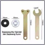 Sambungan As dinamo ke gerinda drat M10 set ukuran 12 mm
