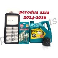 Perodua Engine Oil 0w20(3Litre) 0w-20 Fully Synthetic+Oil Filter+Spark Plug Axia,Axia Air Filter Min