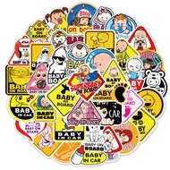 baby IN CAR on board STICKER 50 Pieces 4-6cm IN The With Children Can Be Attached To The Incar