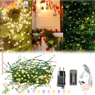 CLEVER 5/10/20ft Christmas Lights, Warm White Green Copper Wire Fairy Lights String,  Battery USB Ch