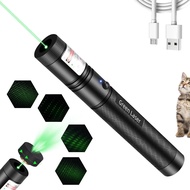 Tactics Green Laser Pointer- USB High Powerful Red dot 10000m batteries Embedded Laser Torch Visible Focus Focusable Combination