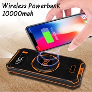 QI Wireless Charger Power Bank 10000mah External Battery Powerbank for iphone X Samsung Xiaomi