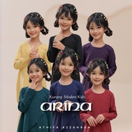 Baju kurung ARINA KIDS by ATHIFA AZZAHRAH kurung raya 2025 budak trend gadis baju raya viral burgund