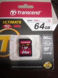 創見 Transcend  SDXC UHS-1 64G 600X記憶卡
