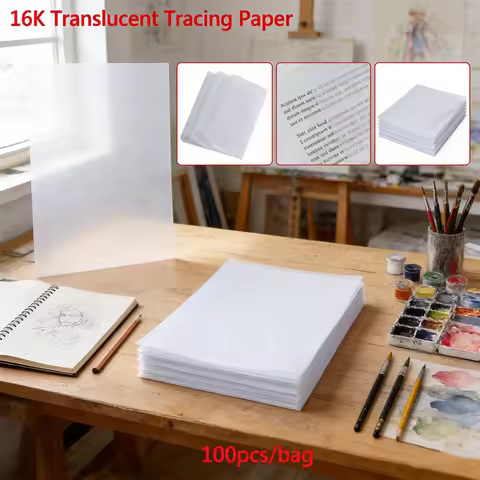 19cm*27cm NEW Professional Tracing Paper 100pcs, Translucent Sheets for Calligraphy & Drawing, Copyi