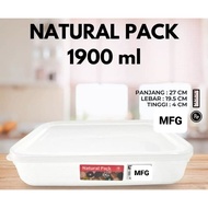 NATURALPACK 1900 AIR TIGHTML || /KUE MEAT STORAGE BOX JAR || 1900 SQUARE JAR ML