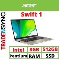 [Acer] Swift 1 | Intel Pentium Silver N5030 | 14” FHD | Windows 10 | 8GB RAM | 512GB SSD | SF114-33-P1ND (Gold) |