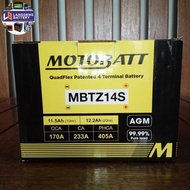 Motorcycle battery kawasaki Z800, kawasaki Z900, kawasaki Z1000 Motobatt MBTZ14S Original Quadflex G