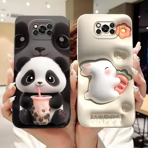 For Xiaomi Poco X3 Pro PocoX3 NFC Cute Panda Rabbit Cartoon Case For POCO X 3 X3Pro Soft Silicone Sh