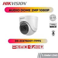 NEW HIKVISION CCTV 2MP Analog Turbo Full HD 1080P EXIR Audio Mic Indoor Dome Camera TVI Only DS-2CE7