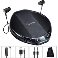 Gueray Portable CD Player HiFi Classic Personal CD Discman with Headphone Anti-Skip Protection LCD Display 25 Track