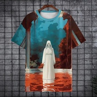 Fashion ghost Graphics T Shirts Summer Trend Short Sleeve O Neck 3D Printed Christian T-shirts Casua