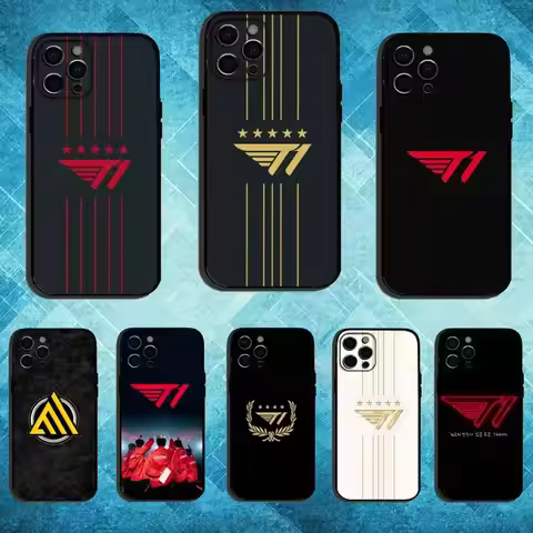 T1 Korean eSports logo cool design Phone Case For iPhone17,16,15,14,13,12,11 Plus,Pro Max Soft Black