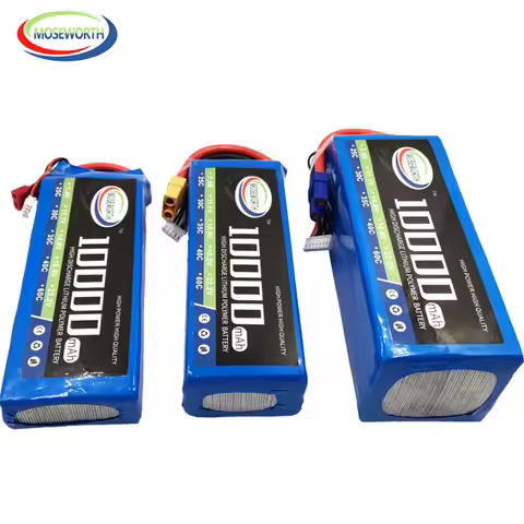 2S 3S 4S 6S For RC 10000mAh 25C 35C 7.4V 11.1V 14.8V 18.5V 22.2V RC LiPo Battery Quadcopter Helicopt