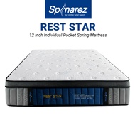 SpinaRez Rest Star Mattress 12 inch Individual Pocket Spring Mattress (King/Queen/Super Single/Singl