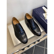 1: 1 Dior Dior 2025 Counter New Style DI Men's Shoes Genuine Leather Breathable Lace-Up Business For