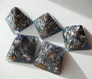 5 Light Blue Small Pyramids Crystal Orgone Generator Energy Accumulator PERFECT GIFTING TOOL!!!! Mad