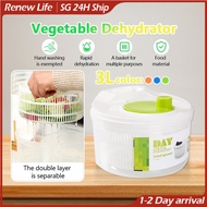 【NDD Delivery】Household Salad Vegetables Fruits Spinner Dryer/Manual Water Salad Spinner Fruit Drain