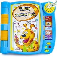 Talking Activity Book for 2 Years Old & Up - Sound Book with 5 Learning Activities Including Letters