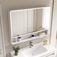 Smart Bathroom Mirror Cabinet Thickened Individual Mirror Cabinet Storage Wall Style Storage Arc Mir