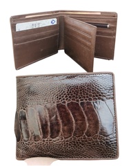 Executive's wallet is an ostrich leg bag