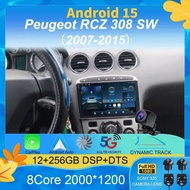 GN1K Android 15 Car Radio for Peugeot RCZ 308 SW 2007-2015 408 2012-2020 2DIN Multimedia Navigation 