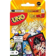 Mattel Games UNO Dragon Ball Z Card Game for Family Night Feature Tv Show Themed Graphics and a Spec