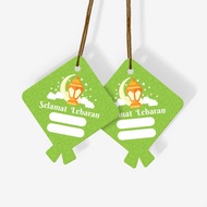 Ketupat-Shaped Hangtag for Eid - Size 5x9 cm