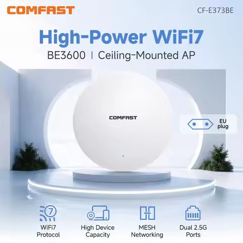 COMFAST CF-E373BE WiFi7 3570Mbps Ceiling AP 2.5G Dual Band 2.4GHz/5.8GHz PoE Powered Access Point fo
