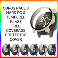 Coros Pace 3 Hard PC & Tempered Glass Full Coverage Coros Pace3 Protector Cover