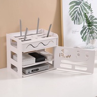 WiFi Router Storage Box Wall-Mounted Wire Socket Modem STB Storage Rack Punch-Free Cord Manager Cable Box/Wifi Router Socket Storage Box / Power Cord Socket Protection Box / wire