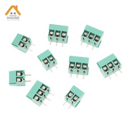 ZN 50pcs Kf350-2p 3p 3.5mm 300v 10A Pitch 2 3 Pin Spliceable Plug-in PCB Screw Terminal Block Connec