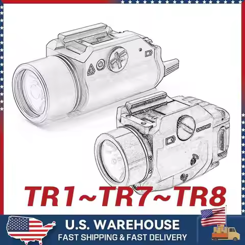 TR1/TR7/TR8 Weapon Light 1000 Lumen LED Electronic Hanging Flashlight Outdoor Shooting with Rail Loc