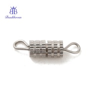 20 Set Non-Tarnish 304 Stainless Steel Screw Claps Stainless Steel Color 16x4x4mm Hole: 2x1.5mm