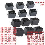 5 Pins/1HS/10A Relay HF3FF JQC-3FF 005/009/012/024-1HS 1HST-1ZS 1ZST (551) 4 Pins 5V 9V 124V 24V DC 