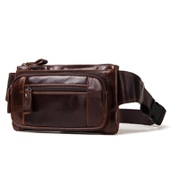 Famous Brand Fashion Men Genuine Leather Waist Packs Organizer Travel Chest Bag Necessity Waist belt