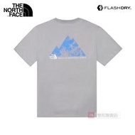 ★滿3000免運★[雙和專賣店] THE NORTH FACE 男 吸濕排汗登山印花短袖T恤/7WF5/灰