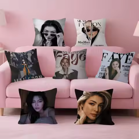 Peraya Malisorn Faye Double-sided Printed pillow cover Short plush Suitable living rooms bedrooms so