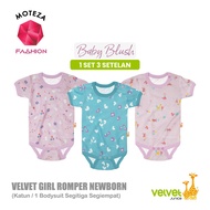 Velvet Junior - Jumper Bayi Bodysuit Romper Baby Segitiga Segiempat | Baju Kodok NewBorn | Lil Champ