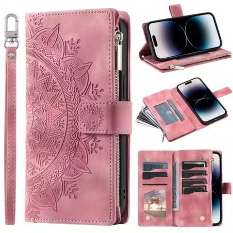 Embossing LLeather Wallet Case For Xiaomi Redmi Note 14 Pro + 13 12 11 Pro Plus 5G 12S 11S 10S 9S 10