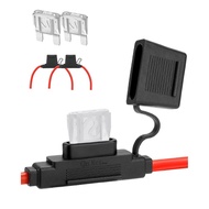 2 Pack Inline Maxi Fuse Holder - 6 AWG 12V Automotive Blade Fuse Holders with 2 Pcs 80 AMP Maxi Fuse