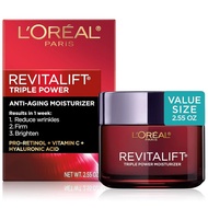 L'Oreal Paris Revitalift Triple Power Anti-Aging Face Moisturizer, Pro Retinol, Hyaluronic Acid & Vi